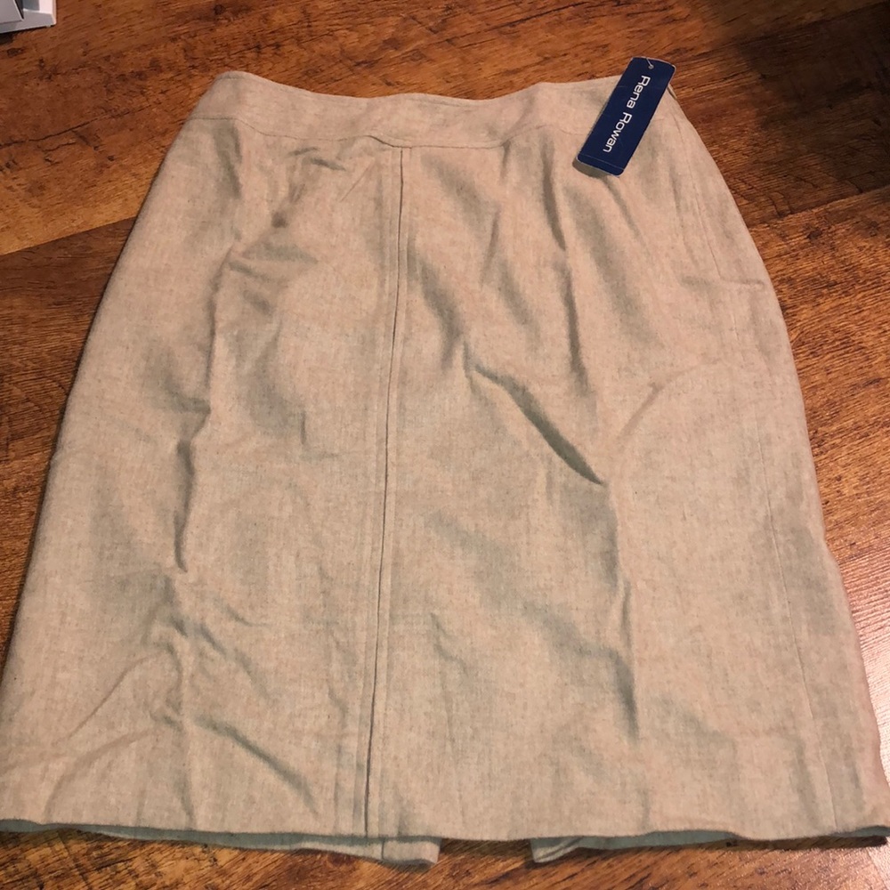 Rena Rowan Lined Wool Skirt(New)